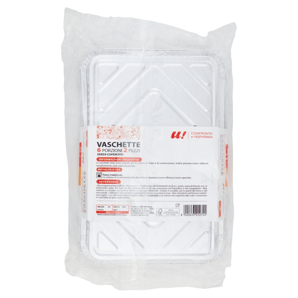 2 Vaschette 6 Porzioni U! Confronta e Risparmia